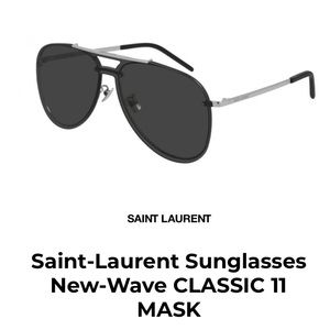 Saint Laurent: Classic 11 Mask Oversized Aviators